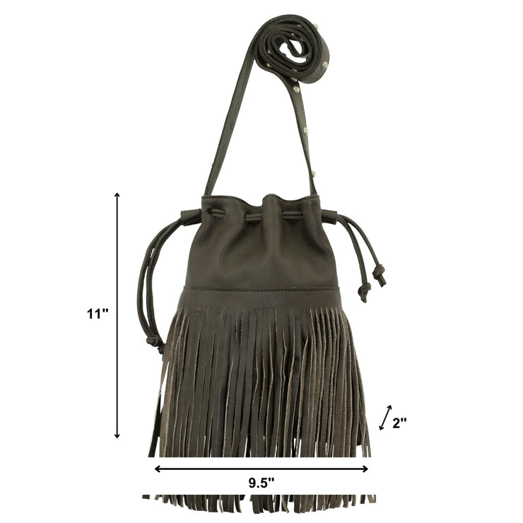 Fringed Cowgirl Bucket Crossbody