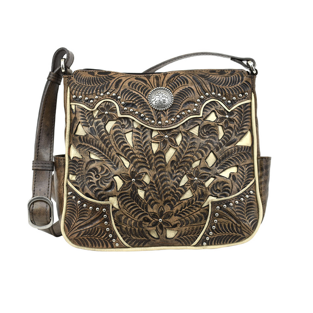 Inlay Eagle Zip-Top All Access Crossbody