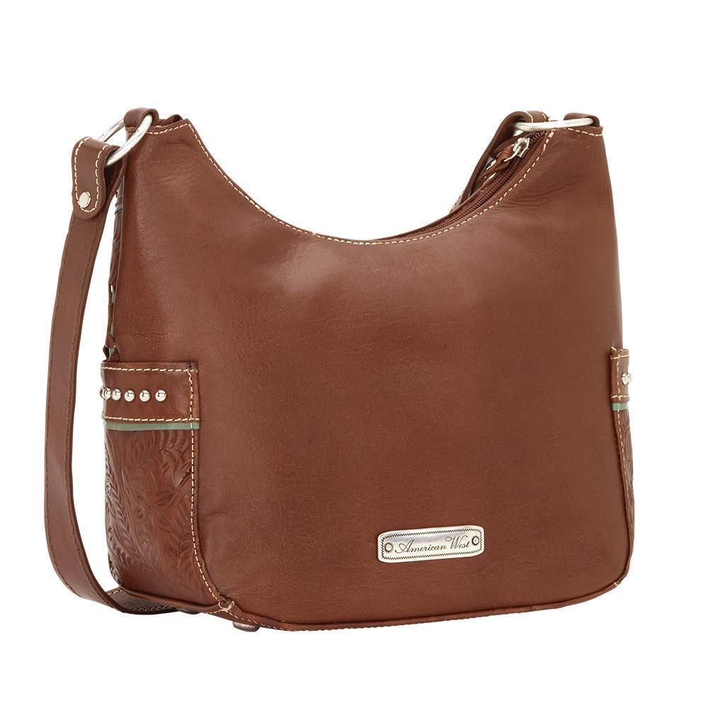 Back view of Lady Lace hobo bag with two side pockets