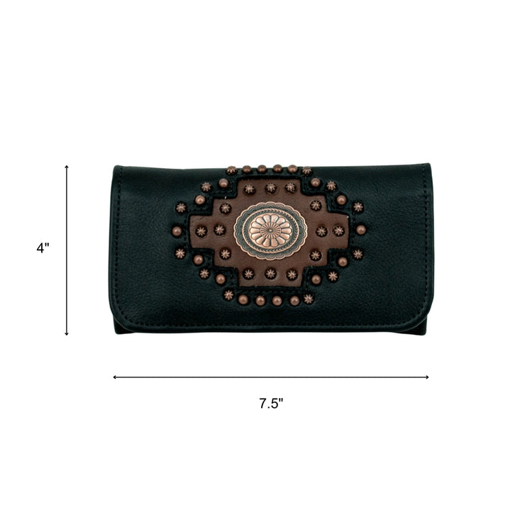 Midnight Copper Ladies Tri-Fold Wallet