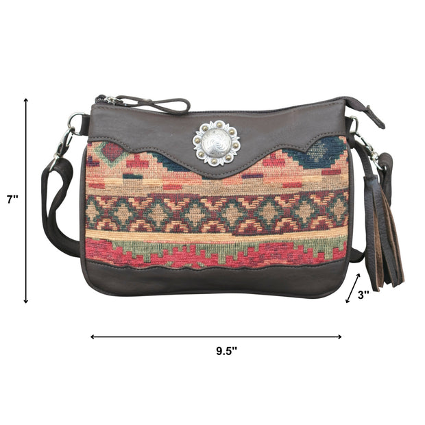 Santa Fe Woven Tapestry Multi-Compartment Crossbody