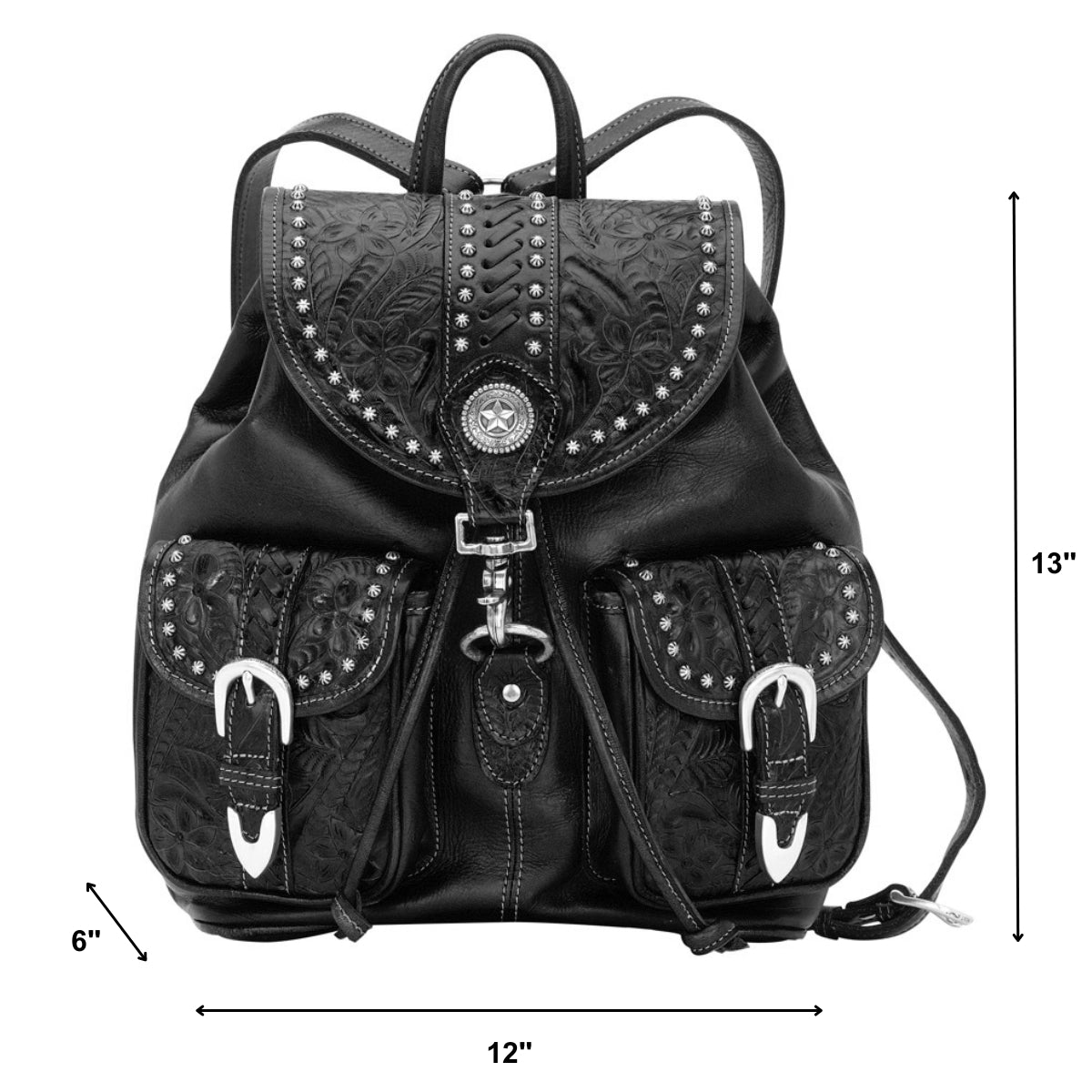 Retro Romance Classic Front Pocket Drawstring Backpack – Hand