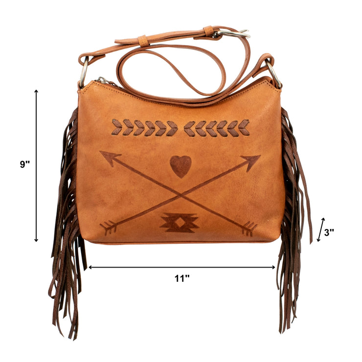 Friendship Arrows Zip-Top Shoulder Bag